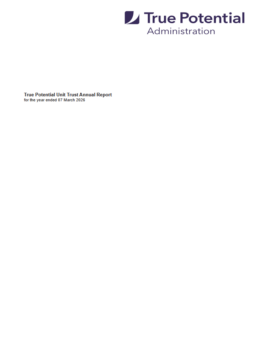 True Potential Unit Trust Annual Report