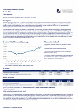 True Potential Allianz Cautious Factsheet