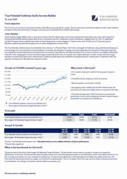 True Potential Goldman Sachs Income Builder Factsheet