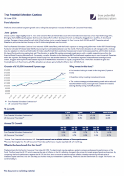 True Potential Schroders Cautious Factsheet